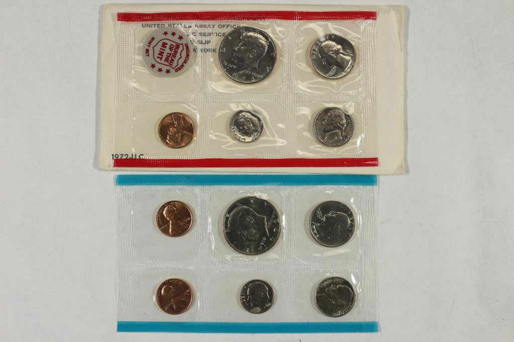 1972 US MINT SET (UNC) P/D/S (WITH ENVELOPE) (1 of 2)