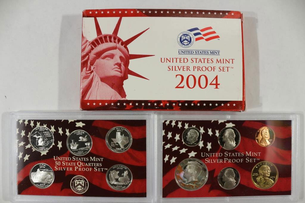 2004 US SILVER PROOF SET (WITH BOX) (1 of 2)
