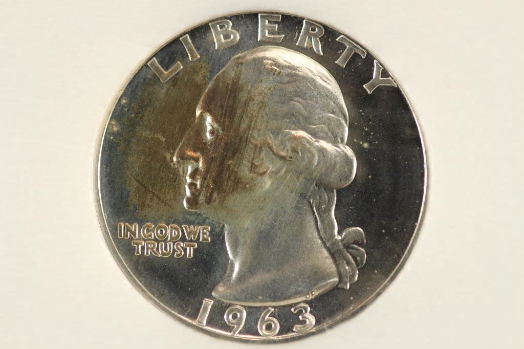 1963 SILVER ROOSEVELT DIME & QUARTER PROOF (1 of 6)