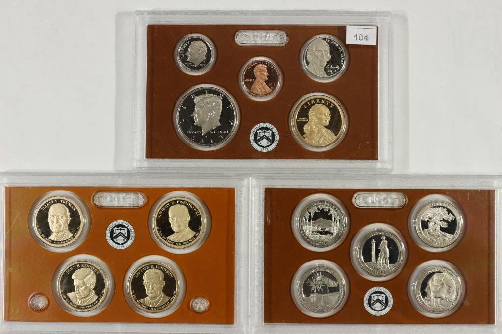 2013 US PROOF SET (WITH NO BOX) 14 PIECES (1 of 2)