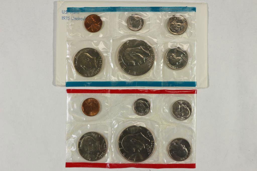 1975 US MINT SET (UNC) P/D (WITH ENVELOPE) (1 of 2)