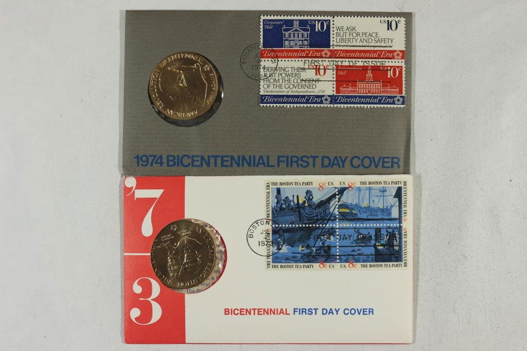 1973 & 1974 US MINT BICENTENNIAL 1ST DAY COVERS (1 of 2)