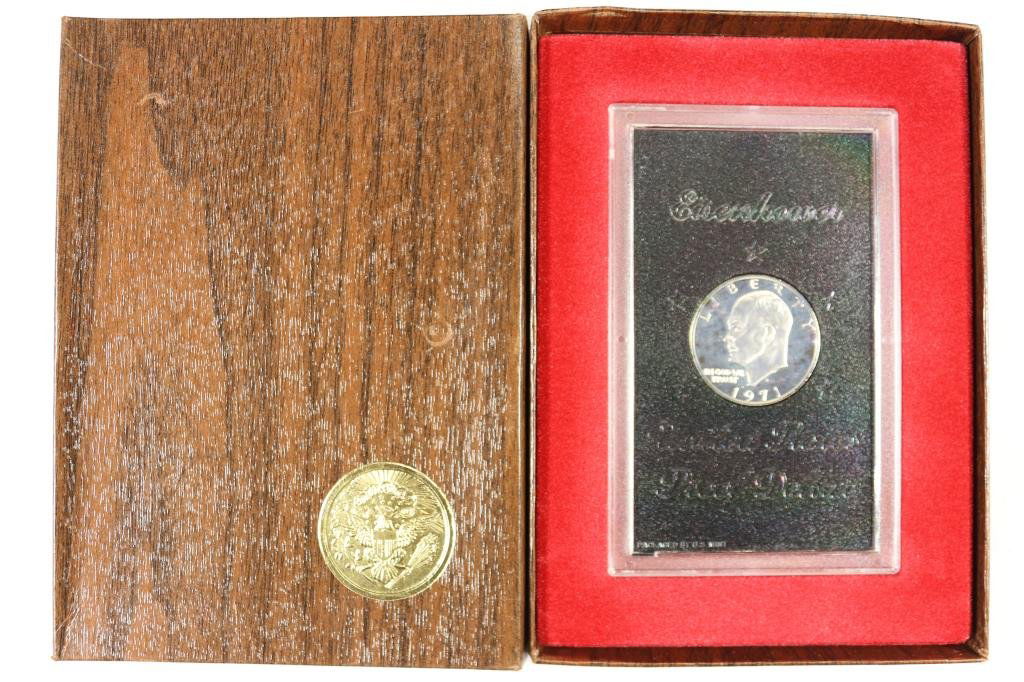 1971-S IKE SILVER DOLLAR PROOF (BROWN PACK) (1 of 2)