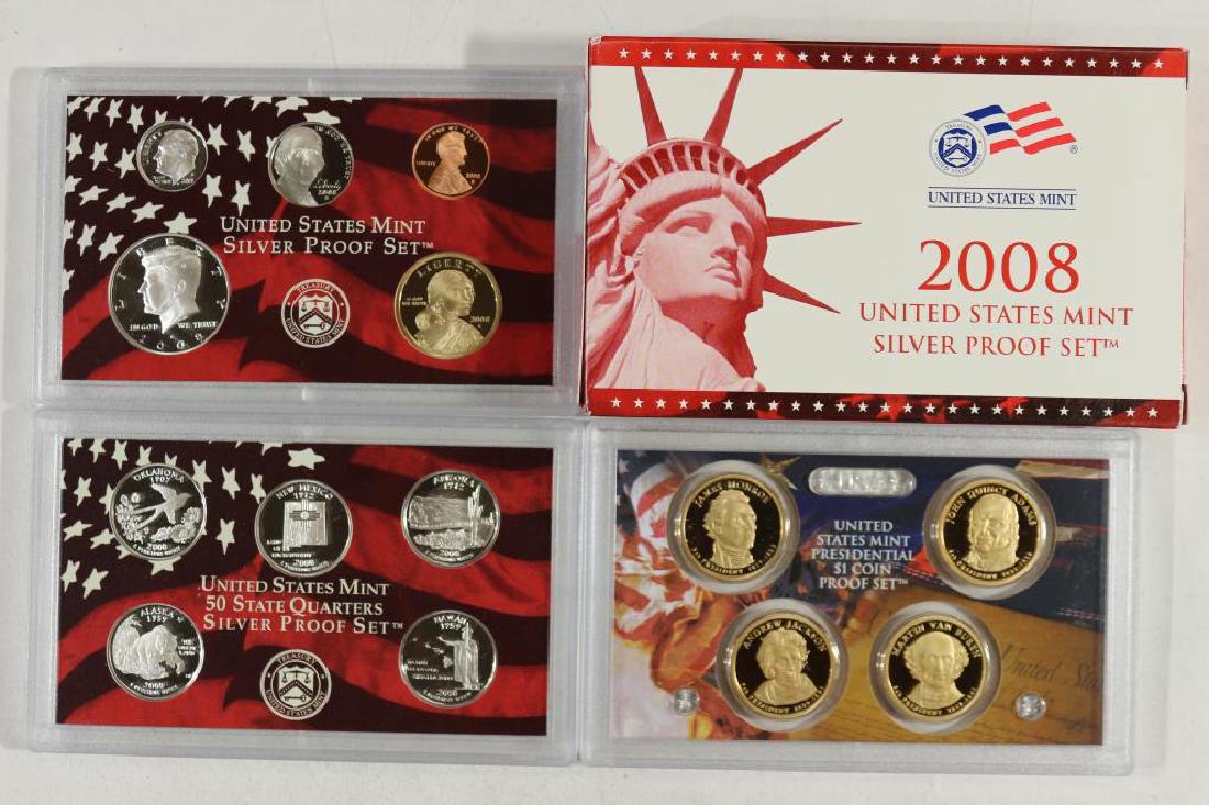 2008 US SILVER PROOF SET (WITH BOX) 14 PIECES (1 of 2)