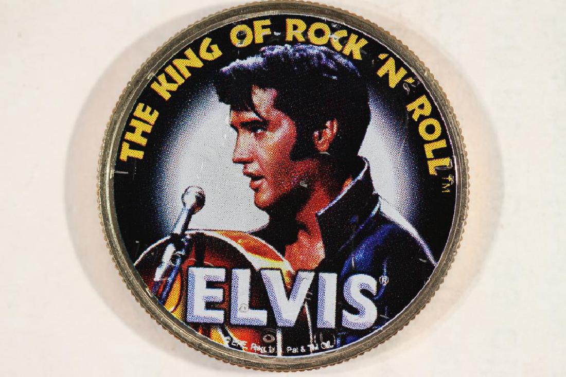 ELVIS PRESLEY COLORIZED KENNEDY HALF DOLLAR: THE KING OF ROCK AND ROLL