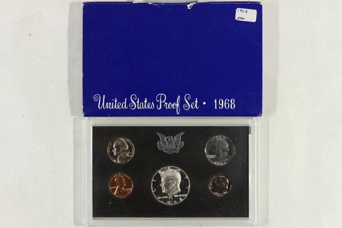 1968 US PROOF SET WITH BOX, 40% SILVER JFK HALF (1 of 2)