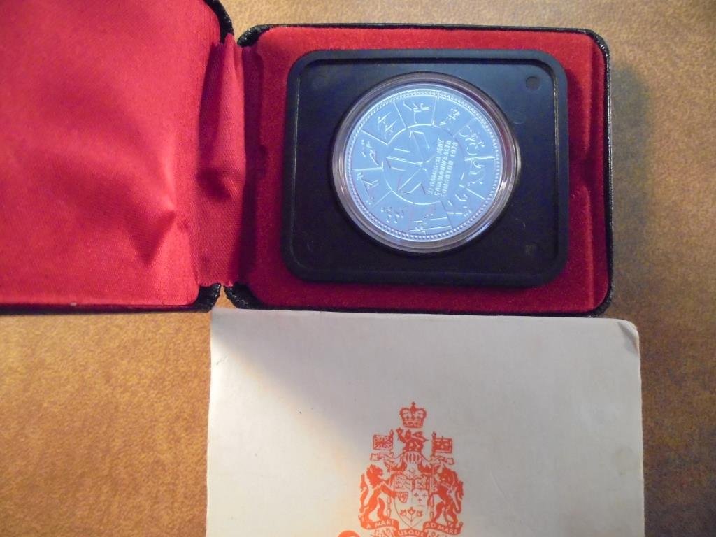 1978 CANADA XI GAMES SILVER DOLLAR PROOF .3750 OZ. ASW, (1 of 2)