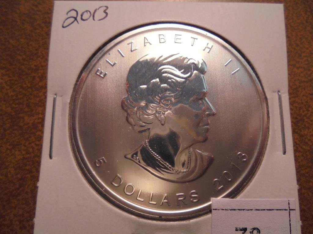 2013 CANADA $5 SILVER MAPLE LEAF (PF LIKE) (1 of 2)