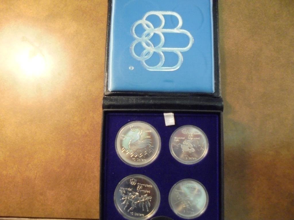 1976 CANADA OLYMPICS UNC SILVER 4 COIN SET CONTAINS: (1 of 3)