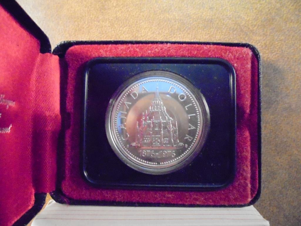 1976 CANADA PARLIAMENT LIBRARY SILVER DOLLAR PROOF, (1 of 2)