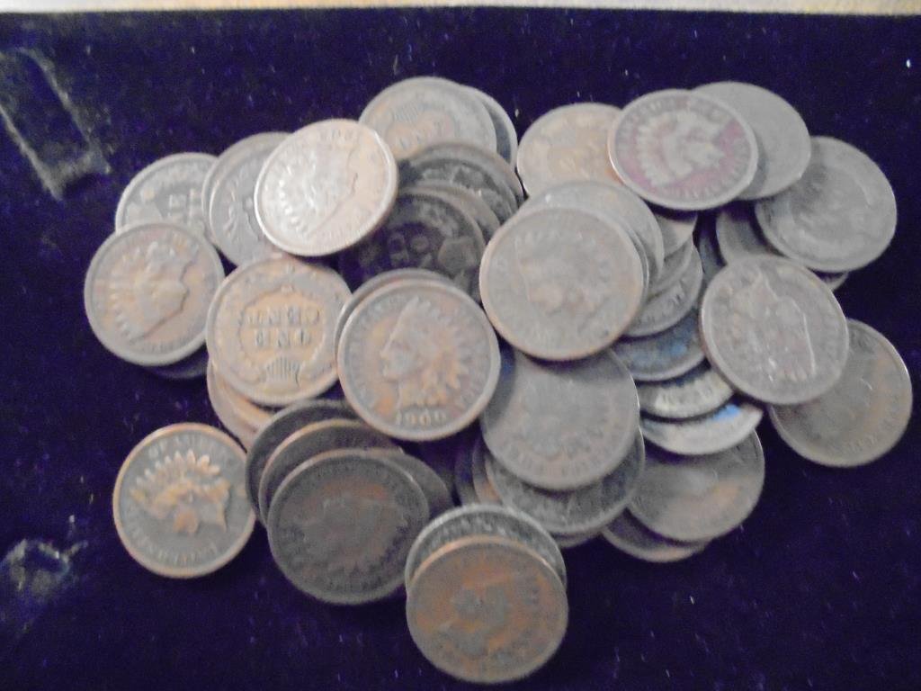 50 ASSORTED INDIAN HEAD CENTS (1 of 1)