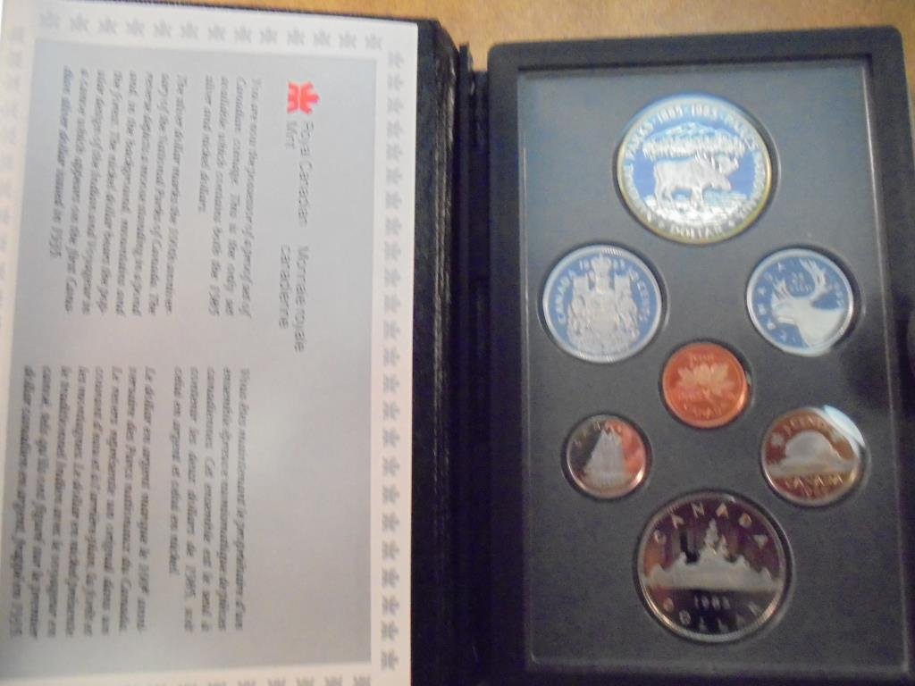 1985 CANADA DOUBLE DOLLAR PROOF SET NATIONAL PARKS, (1 of 2)