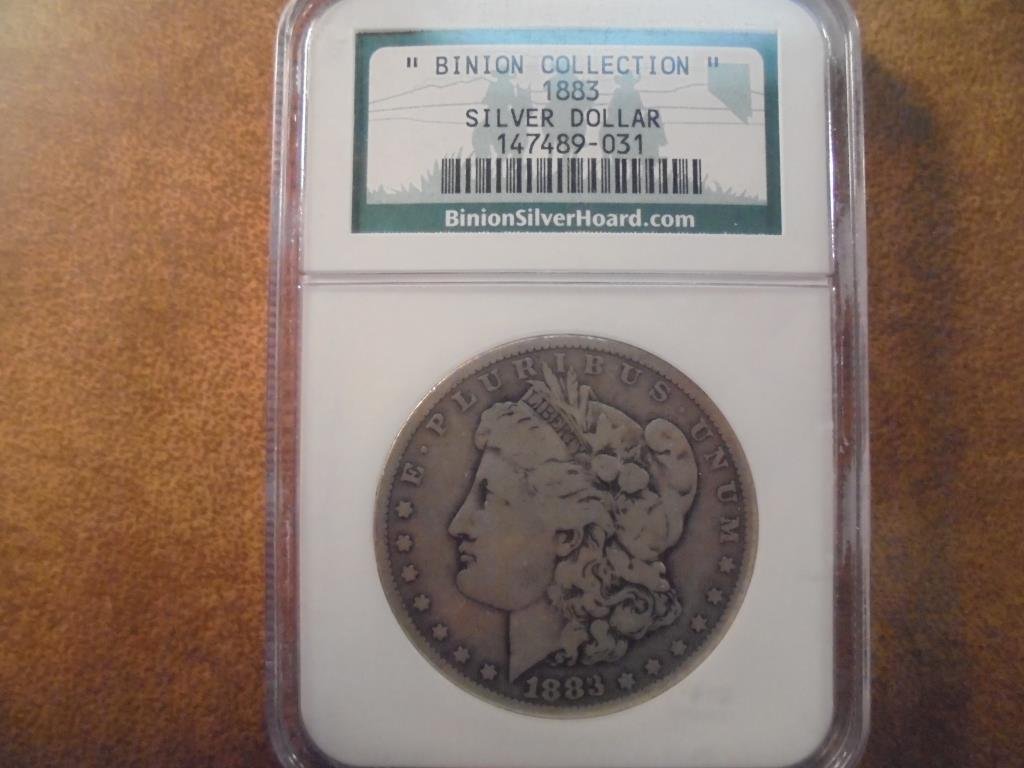BINION COLLECTION 1883 MORGAN SILVER DOLLAR (1 of 2)