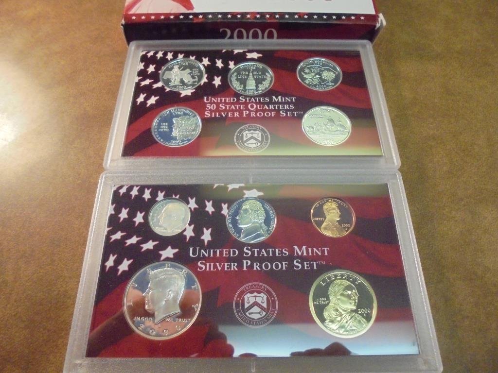 2000 US SILVER PROOF SET (WITH BOX) (1 of 2)