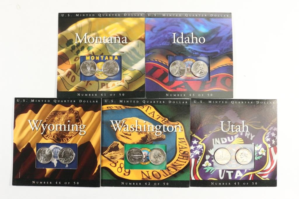 5 ASSORTED 50 STATE QUARTER P & D UNC SETS (1 of 2)