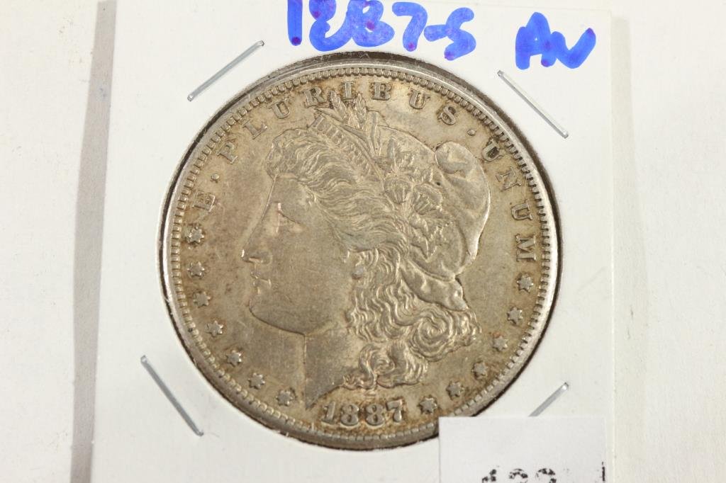 1887-S MORGAN SILVER DOLLAR AU (1 of 2)