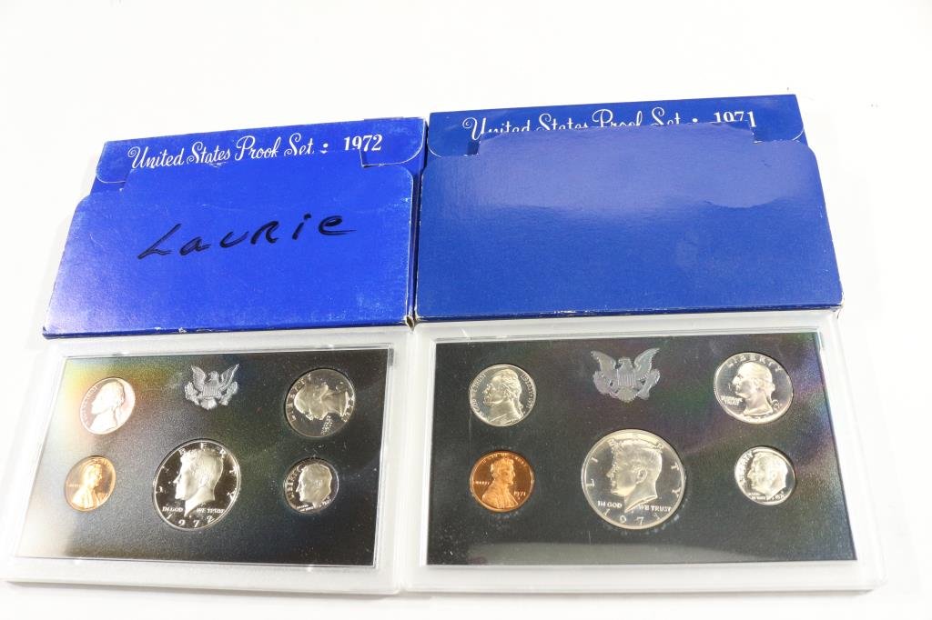 1971 & 1972  US PROOF SETS (WITH BOXES) (1 of 2)