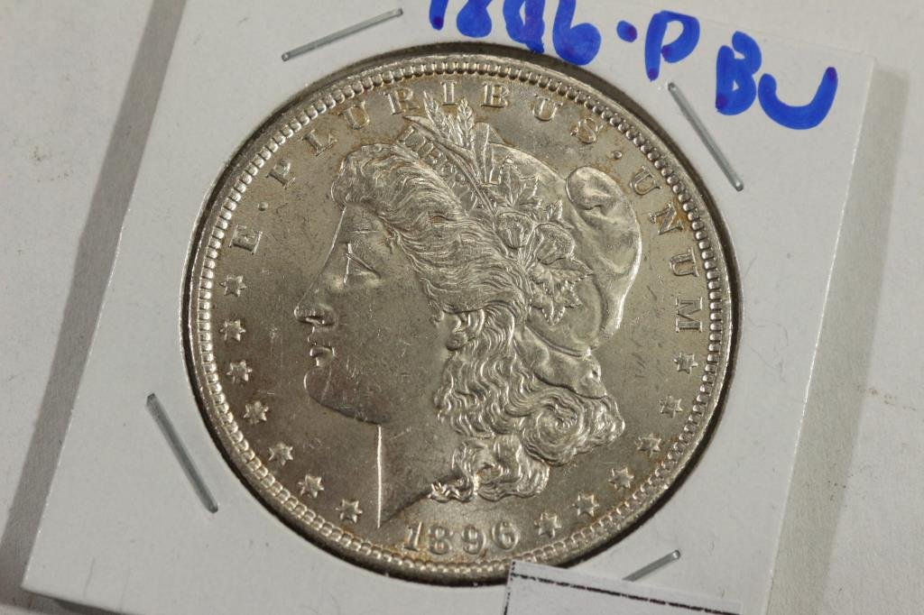 1896 MORGAN SILVER DOLLAR  UNC (1 of 2)