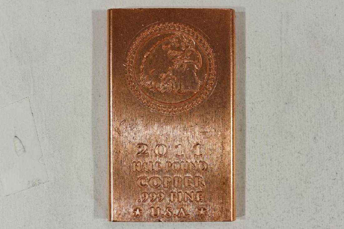 HALF POUND .999 FINE COPPER BAR (1 of 2)