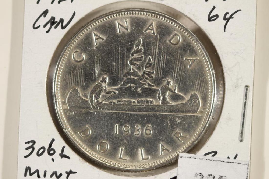 1936 CANADA SILVER DOLLAR UNC (1 of 2)