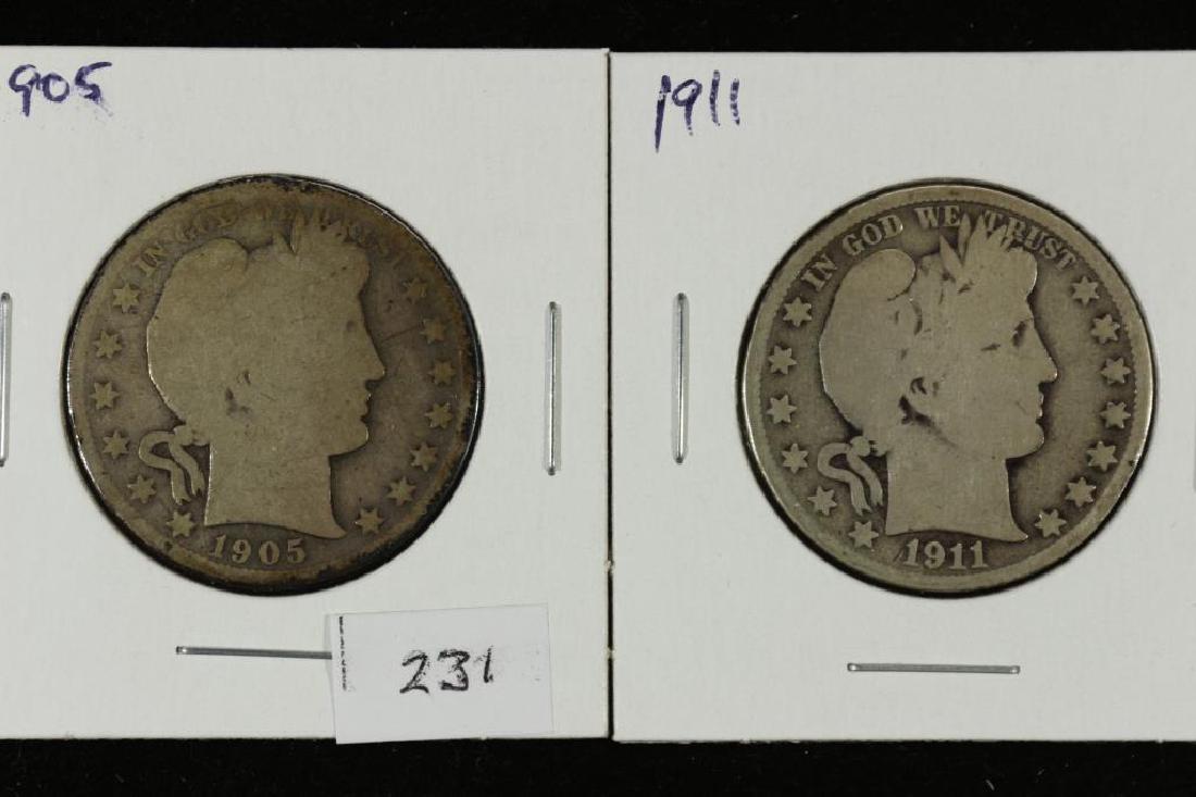 1905 & 1911 BARBER HALF DOLLARS (1 of 2)