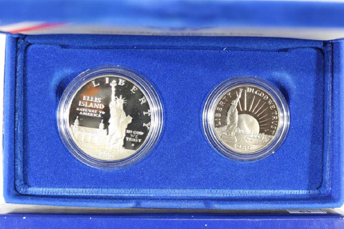 1986-S STATUE OF LIBERTY 2 COIN PROOF SET (1 of 3)