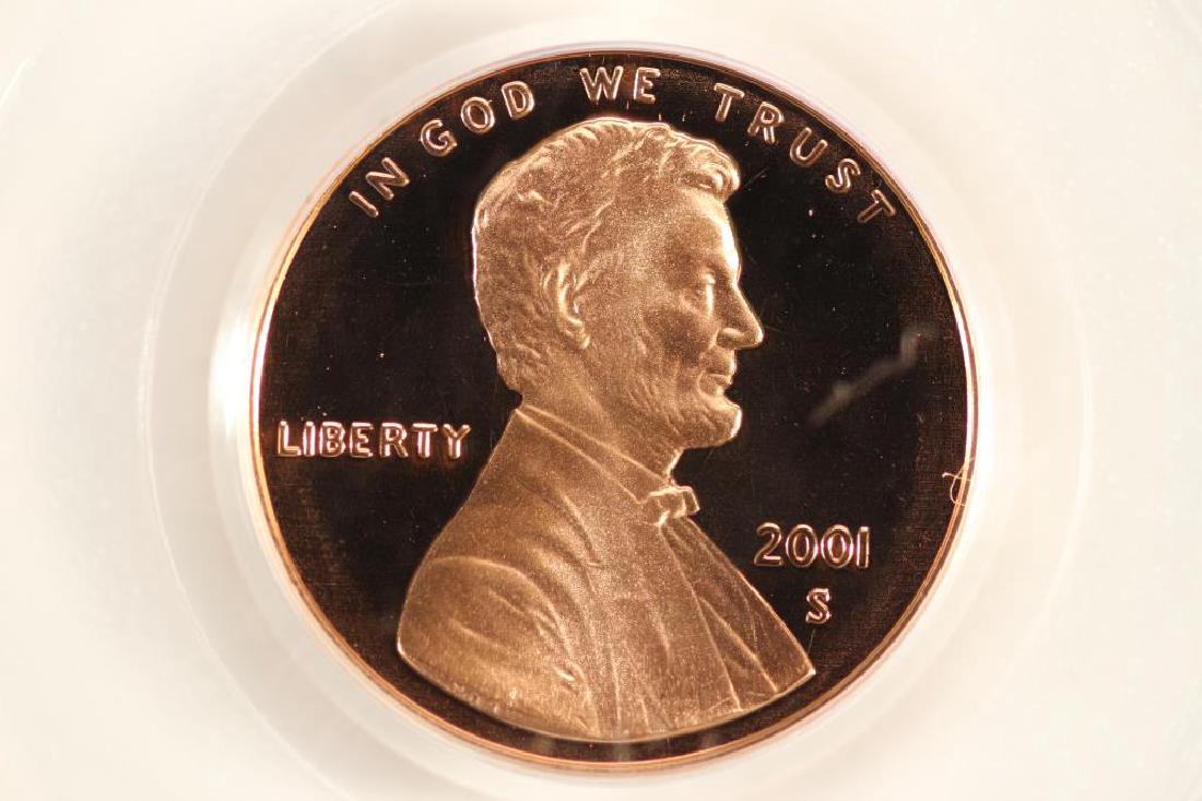 2001-S LINCOLN CENT PCGS PR69RD DCAM (1 of 3)