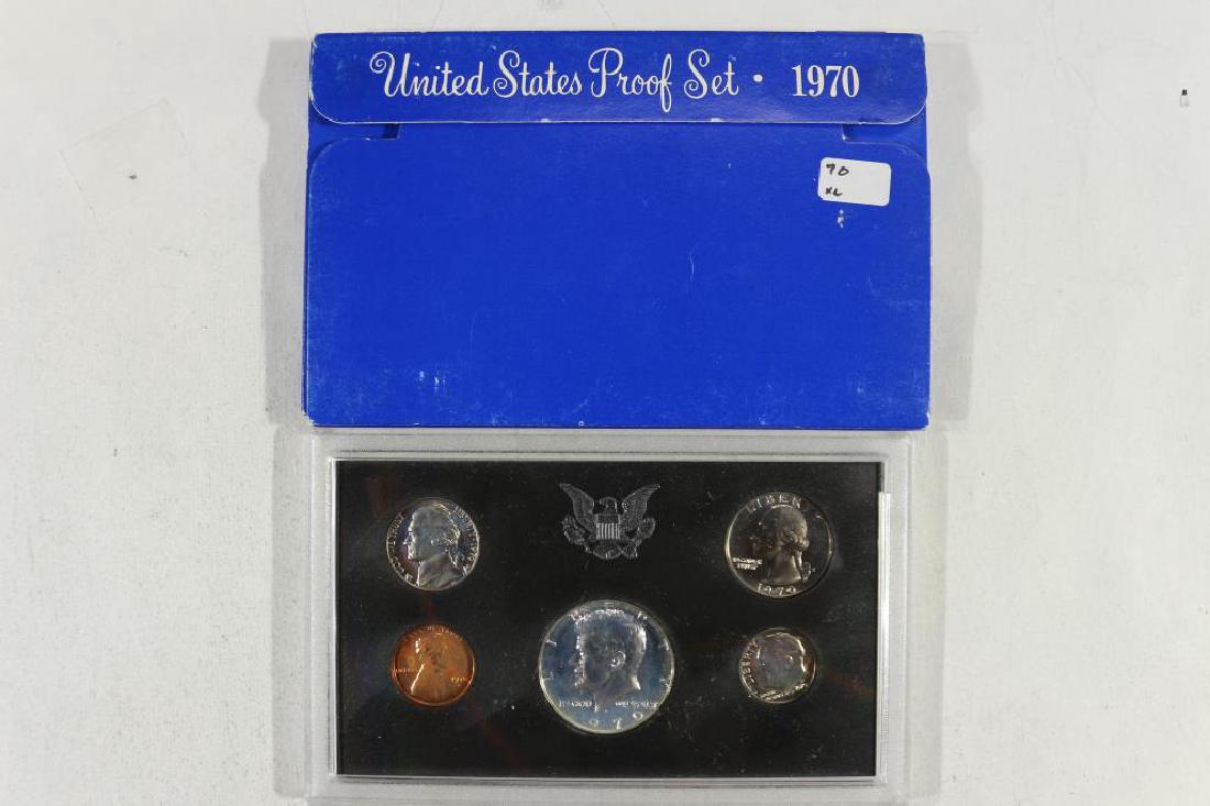 1970 US PROOF SET WITH BOX, 40% SILVER JFK HALF (1 of 2)