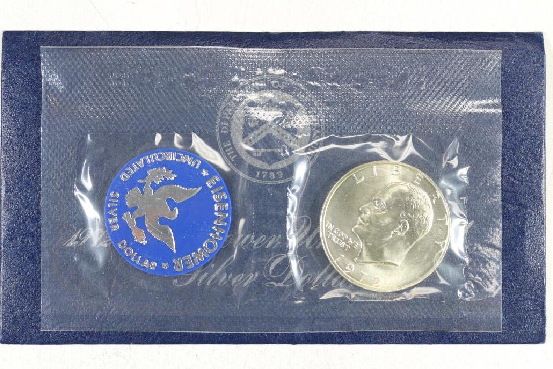 1972-S  IKE SILVER DOLLAR UNCIRCULATED (BLUE PACK) (1 of 2)