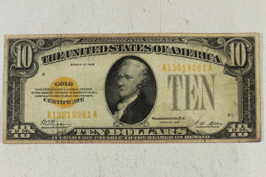 1928 US $10 GOLD CERTIFICATE (1 of 2)