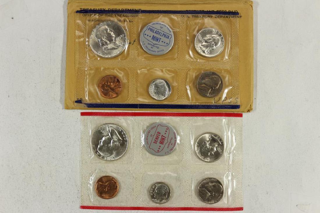SILVER 1959 US MINT SET (UNC) P/D (WITH ENVELOPE) (1 of 2)