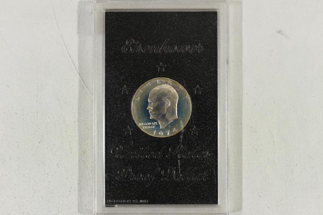 1974-S IKE SILVER DOLLAR PROOF (BROWN PACK) NO BOX (1 of 2)