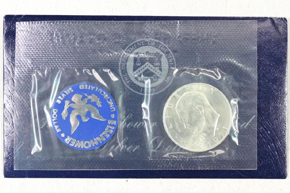 1971-S  IKE SILVER DOLLAR UNCIRCULATED (BLUE PACK) (1 of 2)
