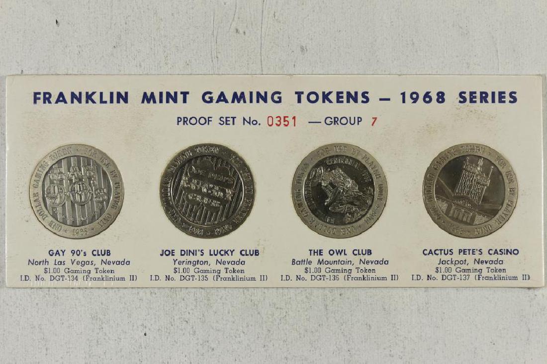 1968 SERIES FRANKLIN MINT GAMING TOKENS PROOF (1 of 2)