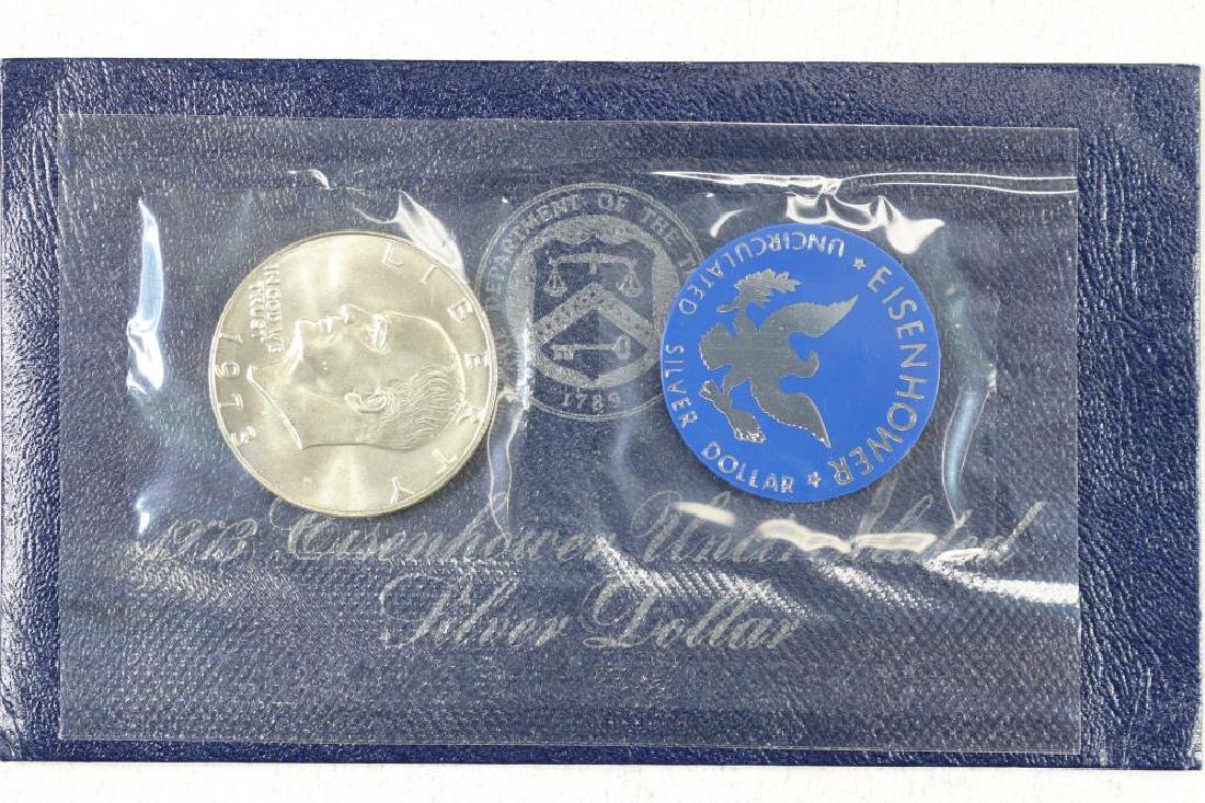 1973-S  IKE SILVER DOLLAR UNCIRCULATED (BLUE PACK) (1 of 2)
