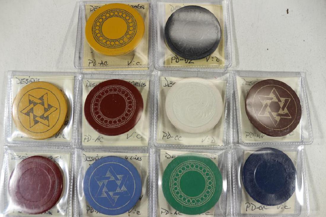 10 ASSORTED VINTAGE POKER CHIPS (1 of 1)