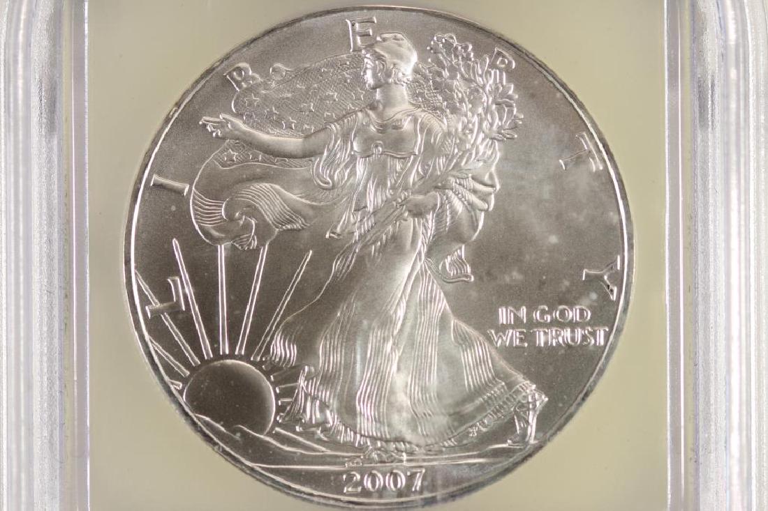 2007 AMERICAN SILVER EAGLE ICG MS70 1ST RELEASE (1 of 3)