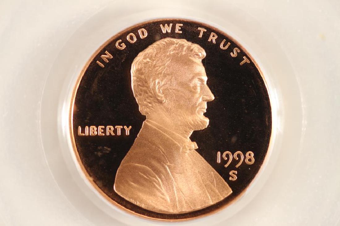 1998-S LINCOLN CENT PCGS PR69RD DCAM (1 of 3)