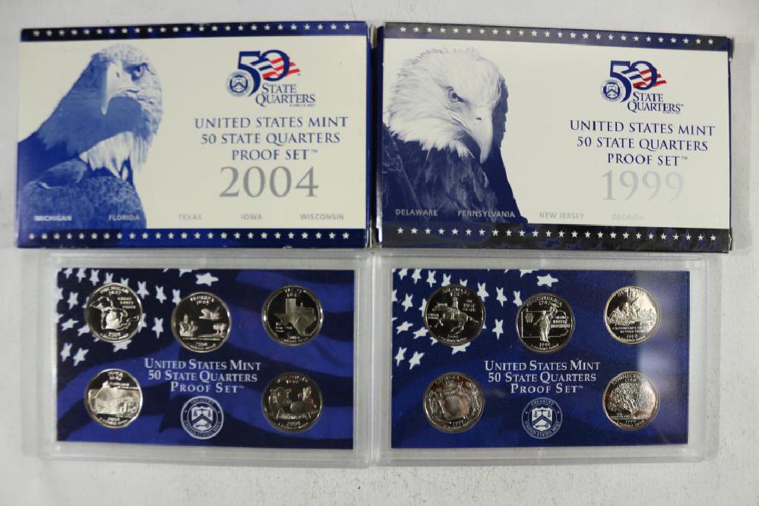 1999 & 2004 US 50 STATE QUARTERS PROOF SETS (1 of 2)