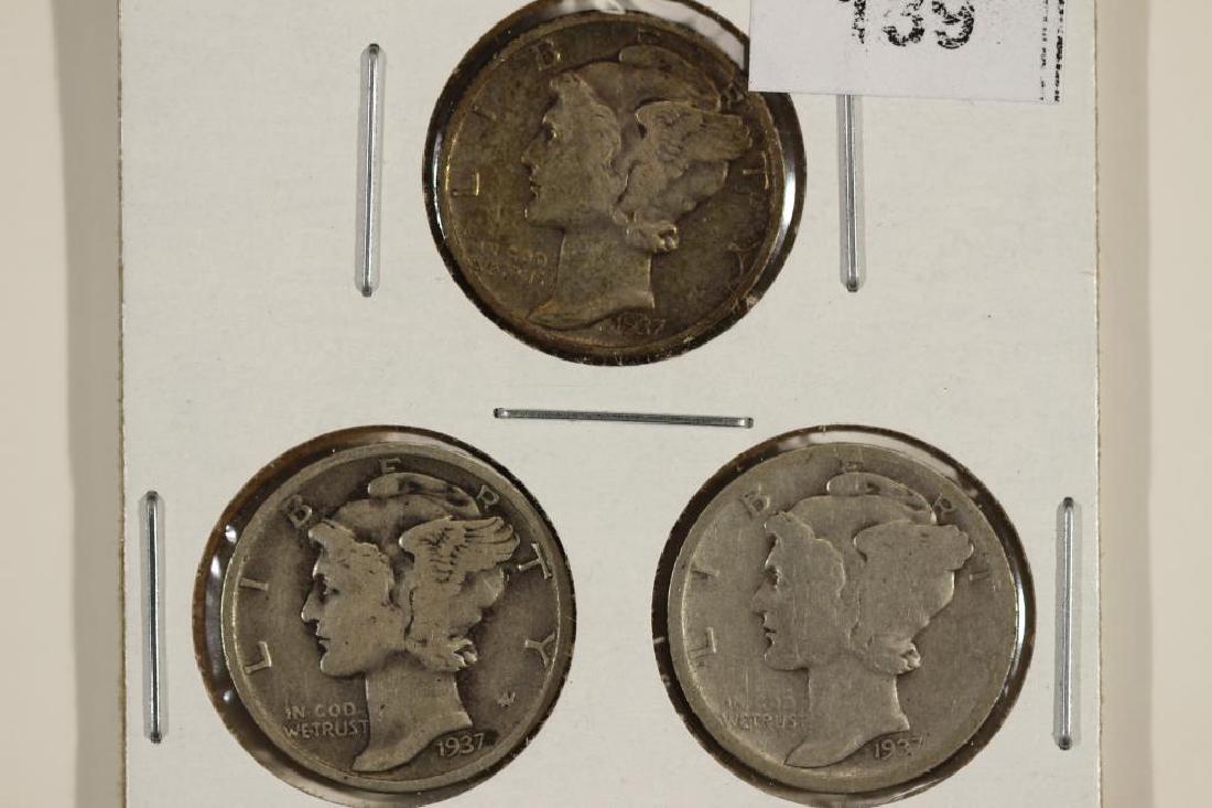 1937 P/D/S MERCURY DIMES (1 of 2)