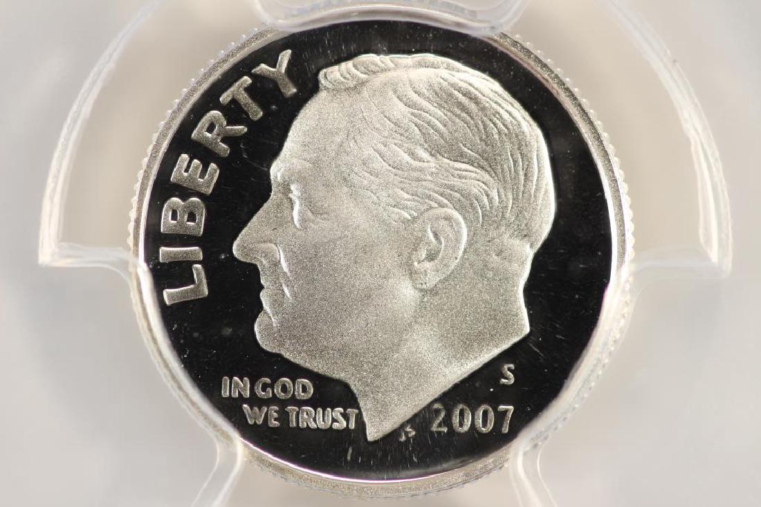 2007-S SILVER ROOSEVELT DIME PCGS PR70DCAM (1 of 3)