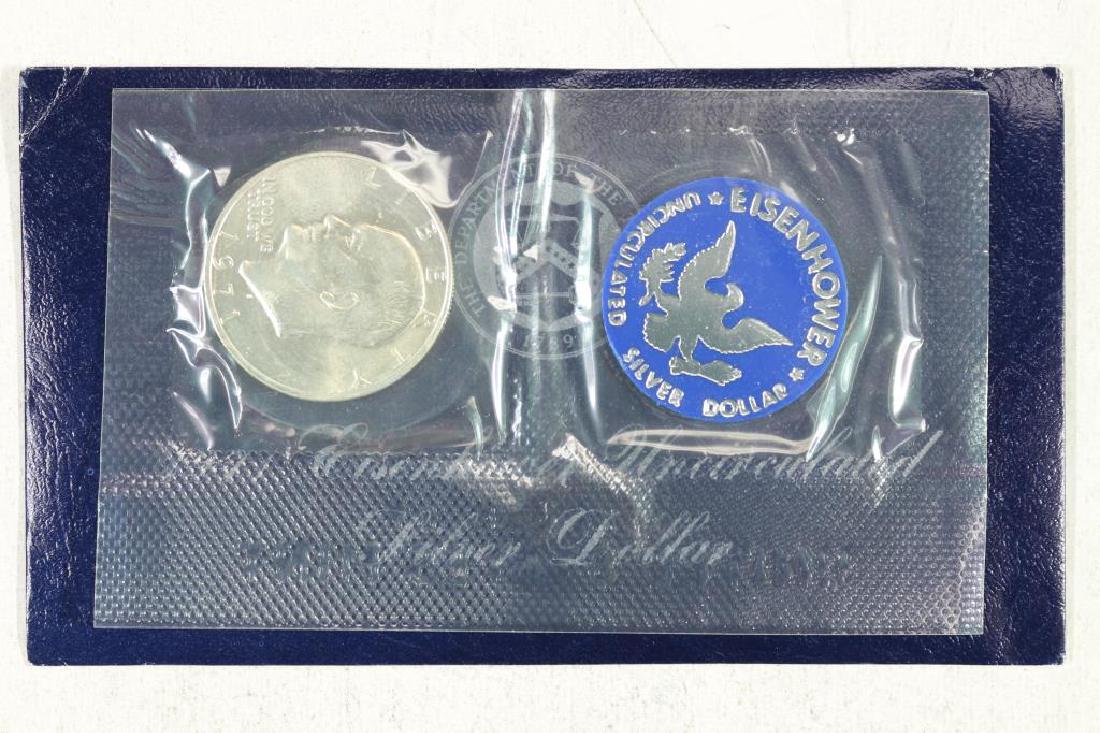 1971-S  IKE SILVER DOLLAR UNCIRCULATED (BLUE PACK) (1 of 2)