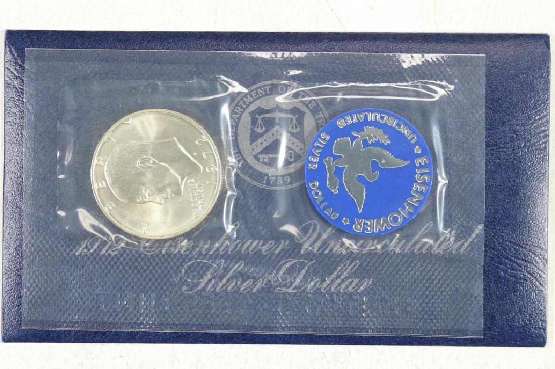 1972-S  IKE SILVER DOLLAR UNCIRCULATED (BLUE PACK) (1 of 2)