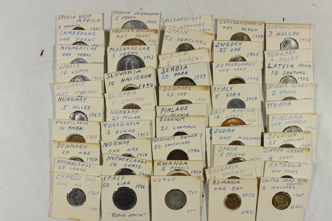 50 ASSORTED FOREIGN COINS ALL FLIPPED AND (1 of 1)