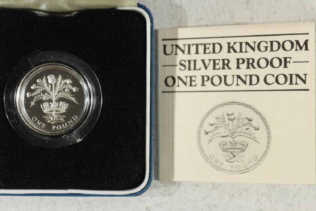 1984 UNITED KINGDOM SILVER PROOF 1 POUND COIN (1 of 3)