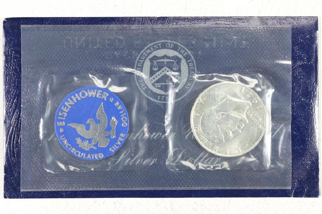 1971-S  IKE SILVER DOLLAR UNCIRCULATED (BLUE PACK) (1 of 2)