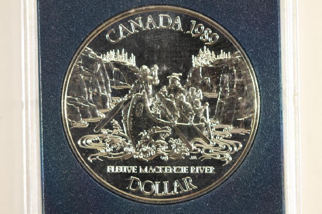1989 CANADA MACKENZIE RIVER SILVER DOLLAR PF (1 of 2)