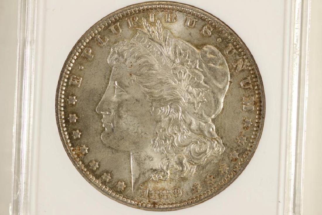 1889 MORGAN SILVER DOLLAR ANACS MS63: You must call or email us your credit card directly. Our phone number is 1-763-862-8302 and our email is bidalotauction@aol.com. Thanks.