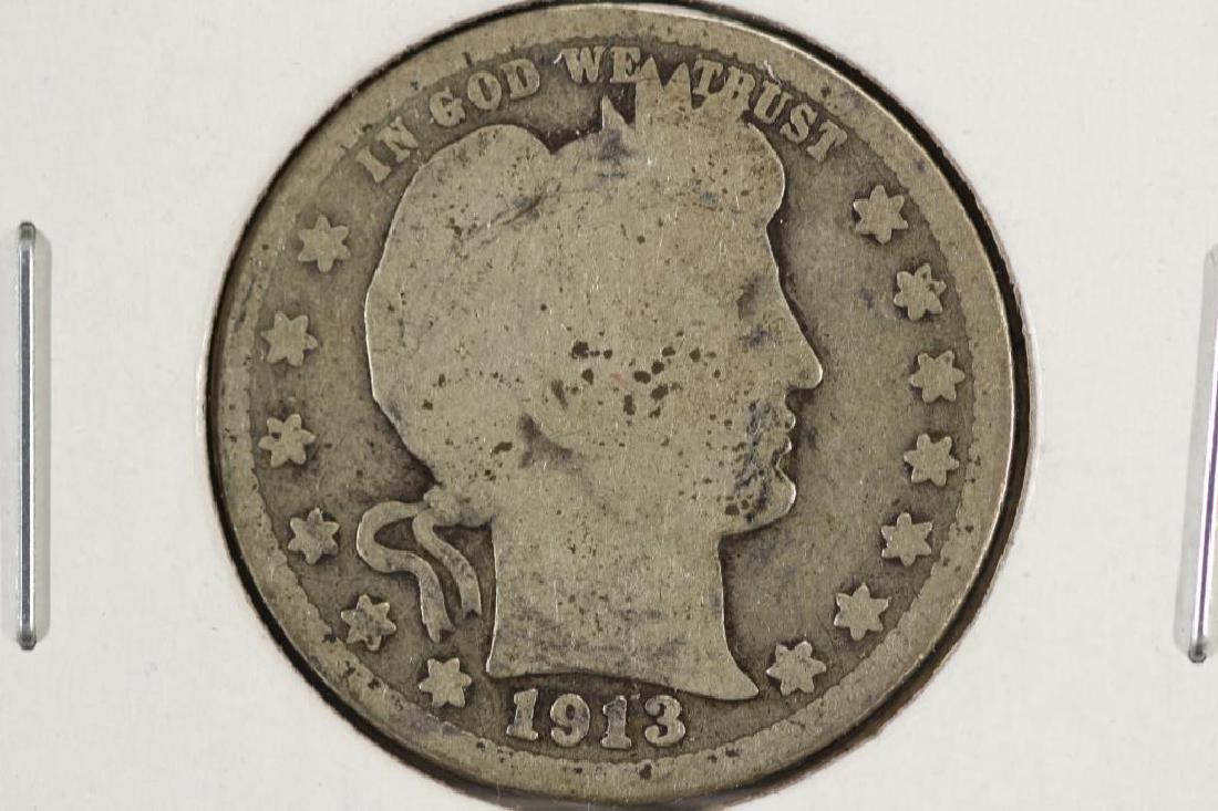 1913-D BARBER QUARTER: You must call or email us your credit card directly. Our phone number is 1-763-862-8302 and our email is bidalotauction@aol.com. Thanks.