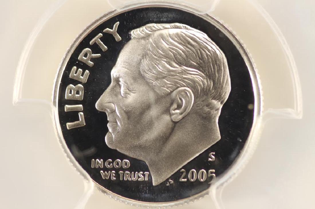 2005-S SILVER ROOSEVELT DIME PCGS PR70 DCAM (1 of 3)